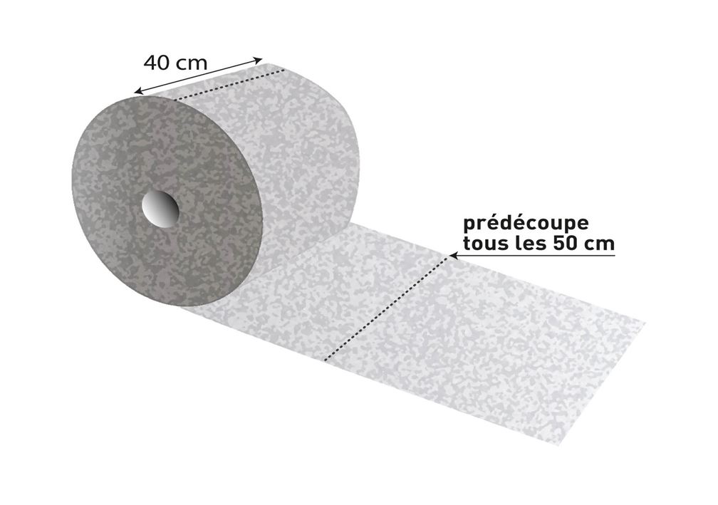 Absorberende rollen, 3-laags structuur, 40cm x 40m, 2 rollen