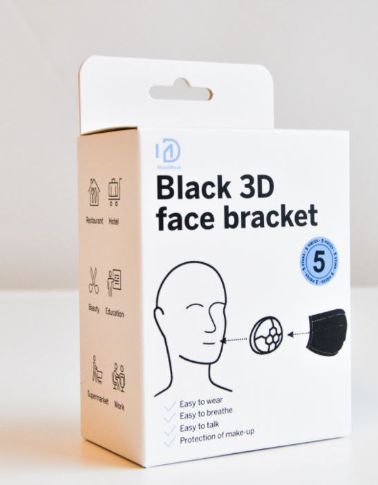 Mondmasker beugel zwart (5 stuks)