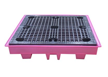 PE opvangbak voor 4 vaten 200L (PINK)