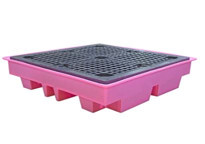 PE opvangbak voor 4 vaten 200L (PINK)