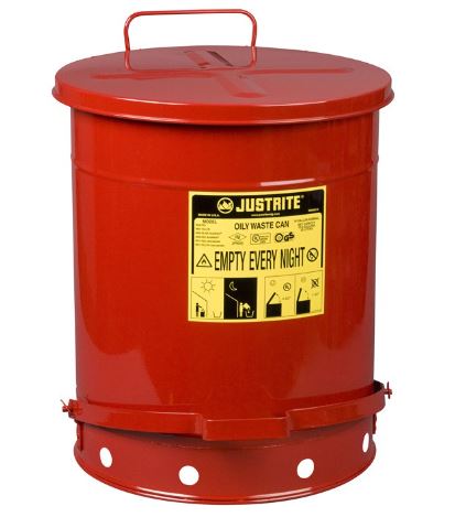 Déchet souillé (Poubelle) 53L - Rouge - Commande au pied