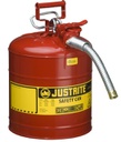 Justrite Récipient de sécurité pour produits inflammables 19L  - Rouge