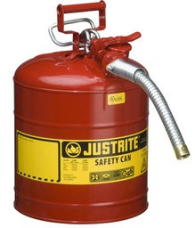 [7250130] Justrite Récipient de sécurité pour produits inflammables 19L  - Rouge