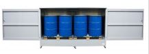 [BG8J] Metalen opslagkast voor 2x IBC 1000L  of 8 vaten 200L